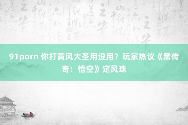 91porn 你打黄风大圣用没用？玩家热议《黑传奇：悟空》定风珠
