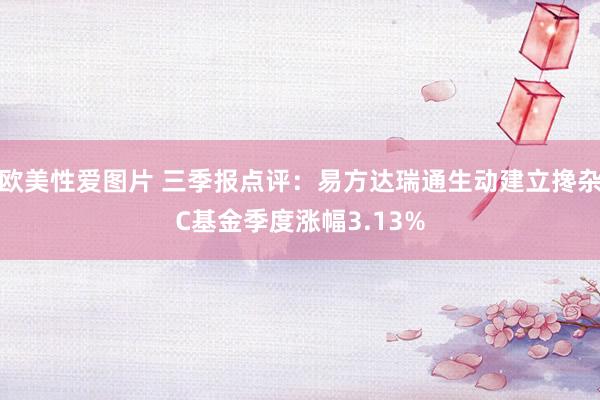 欧美性爱图片 三季报点评：易方达瑞通生动建立搀杂C基金季度涨幅3.13%