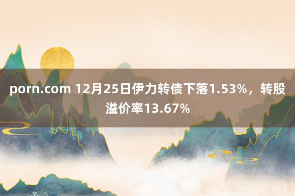 porn.com 12月25日伊力转债下落1.53%，转股溢价率13.67%
