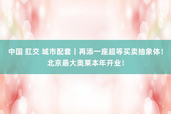 中国 肛交 城市配套丨再添一座超等买卖抽象体！北京最大奥莱本年开业！