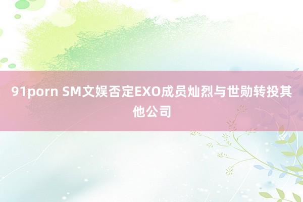 91porn SM文娱否定EXO成员灿烈与世勋转投其他公司