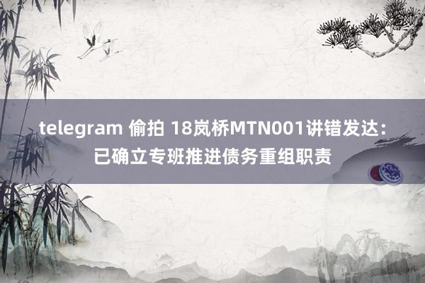 telegram 偷拍 18岚桥MTN001讲错发达：已确立专班推进债务重组职责