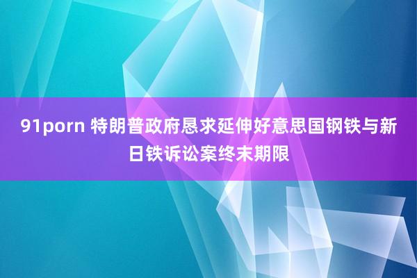 91porn 特朗普政府恳求延伸好意思国钢铁与新日铁诉讼案终末期限