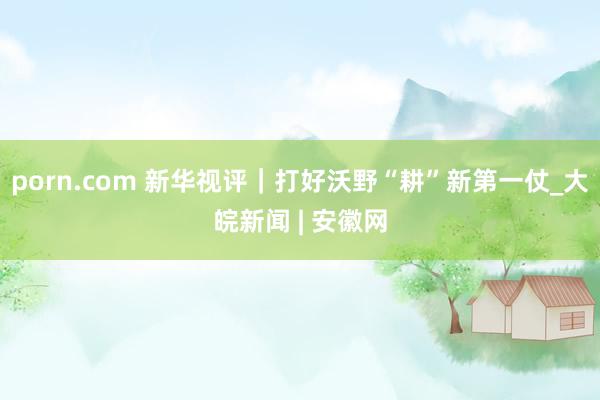 porn.com 新华视评｜打好沃野“耕”新第一仗_大皖新闻 | 安徽网