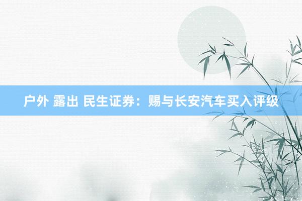 户外 露出 民生证券：赐与长安汽车买入评级