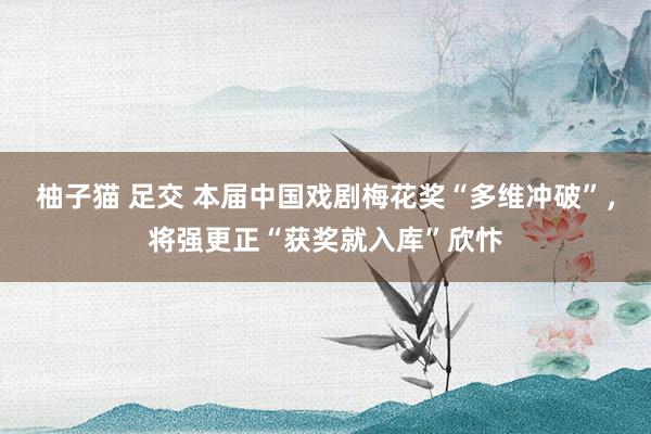 柚子猫 足交 本届中国戏剧梅花奖“多维冲破”，将强更正“获奖就入库”欣忭