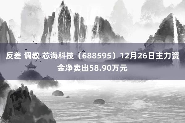 反差 调教 芯海科技（688595）12月26日主力资金净卖出58.90万元