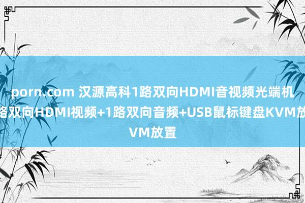 porn.com 汉源高科1路双向HDMI音视频光端机 1路双向HDMI视频+1路双向音频+USB鼠标键盘KVM放置