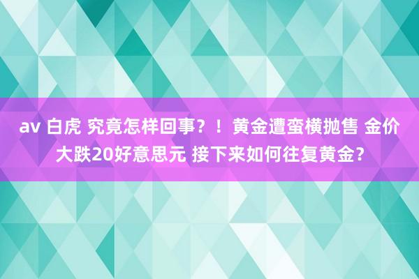 av 白虎 究竟怎样回事？！黄金遭蛮横抛售 金价大跌20好意思元 接下来如何往复黄金？