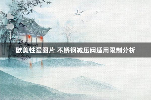 欧美性爱图片 不锈钢减压阀适用限制分析