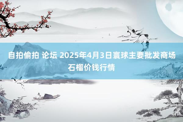 自拍偷拍 论坛 2025年4月3日寰球主要批发商场石榴价钱行情
