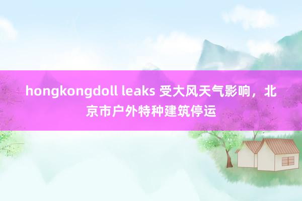 hongkongdoll leaks 受大风天气影响，北京市户外特种建筑停运