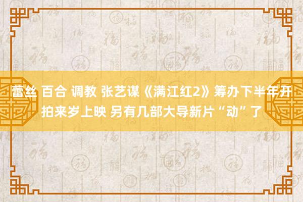 蕾丝 百合 调教 张艺谋《满江红2》筹办下半年开拍来岁上映 另有几部大导新片“动”了