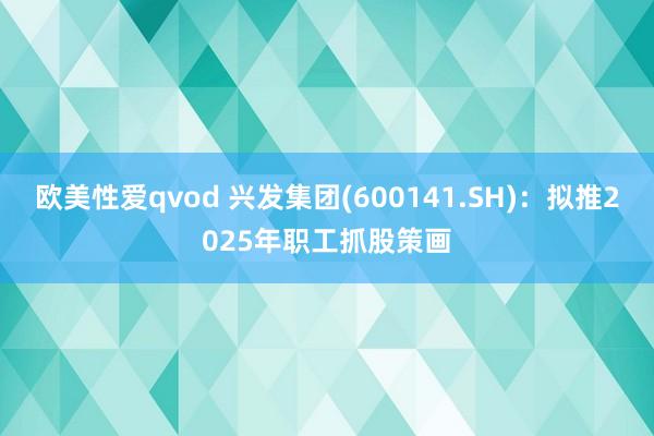 欧美性爱qvod 兴发集团(600141.SH)：拟推2025年职工抓股策画