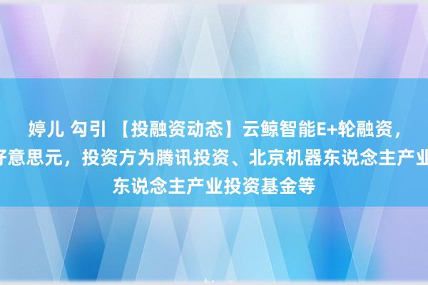 婷儿 勾引 【投融资动态】云鲸智能E+轮融资，融资额1亿好意思元，投资方为腾讯投资、北京机器东说念主产业投资基金等