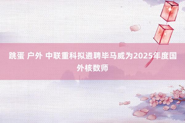 跳蛋 户外 中联重科拟遴聘毕马威为2025年度国外核数师