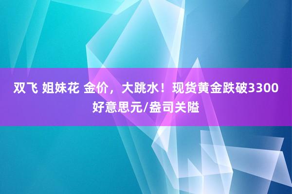 双飞 姐妹花 金价，大跳水！现货黄金跌破3300好意思元/盎司关隘