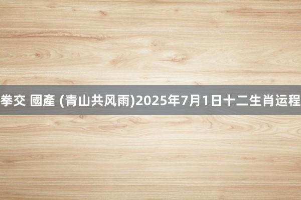 拳交 國產 (青山共风雨)2025年7月1日十二生肖运程